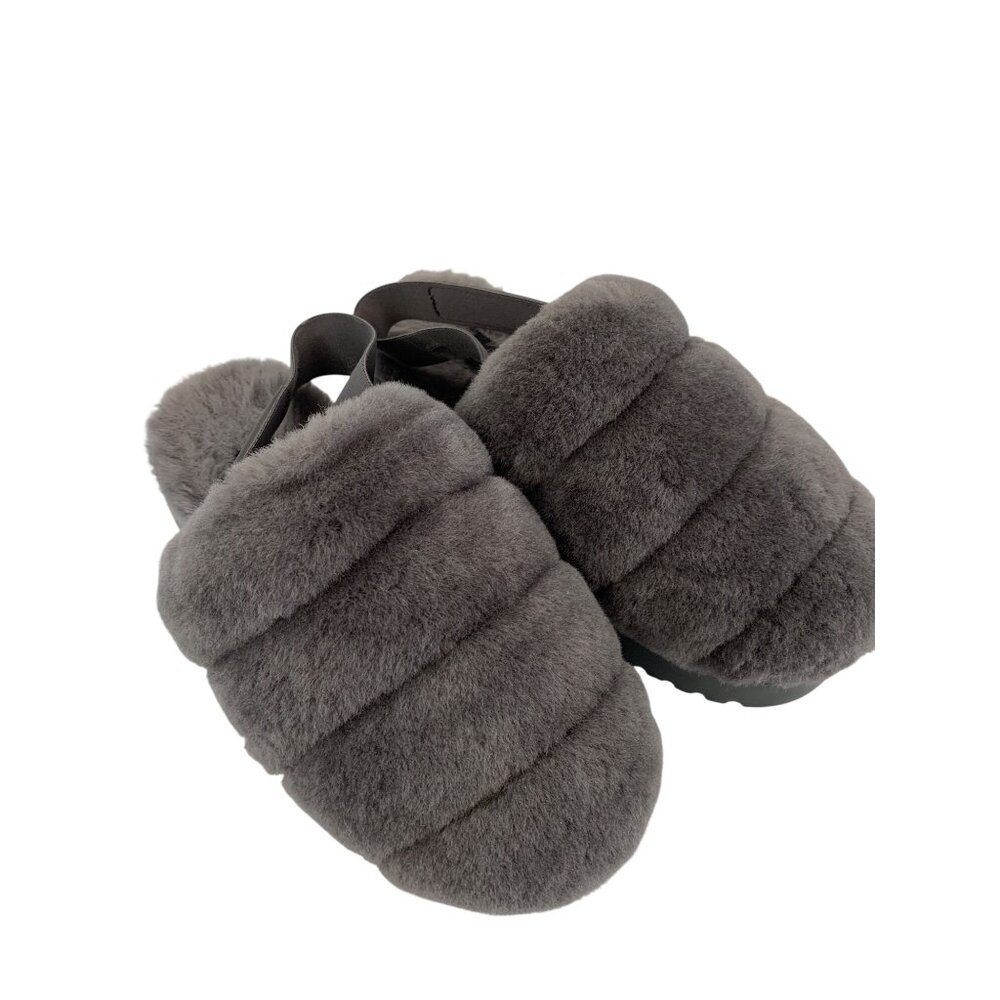 Womens UGG Super Fluff Slipper Gray Size 8 US Style 1121751